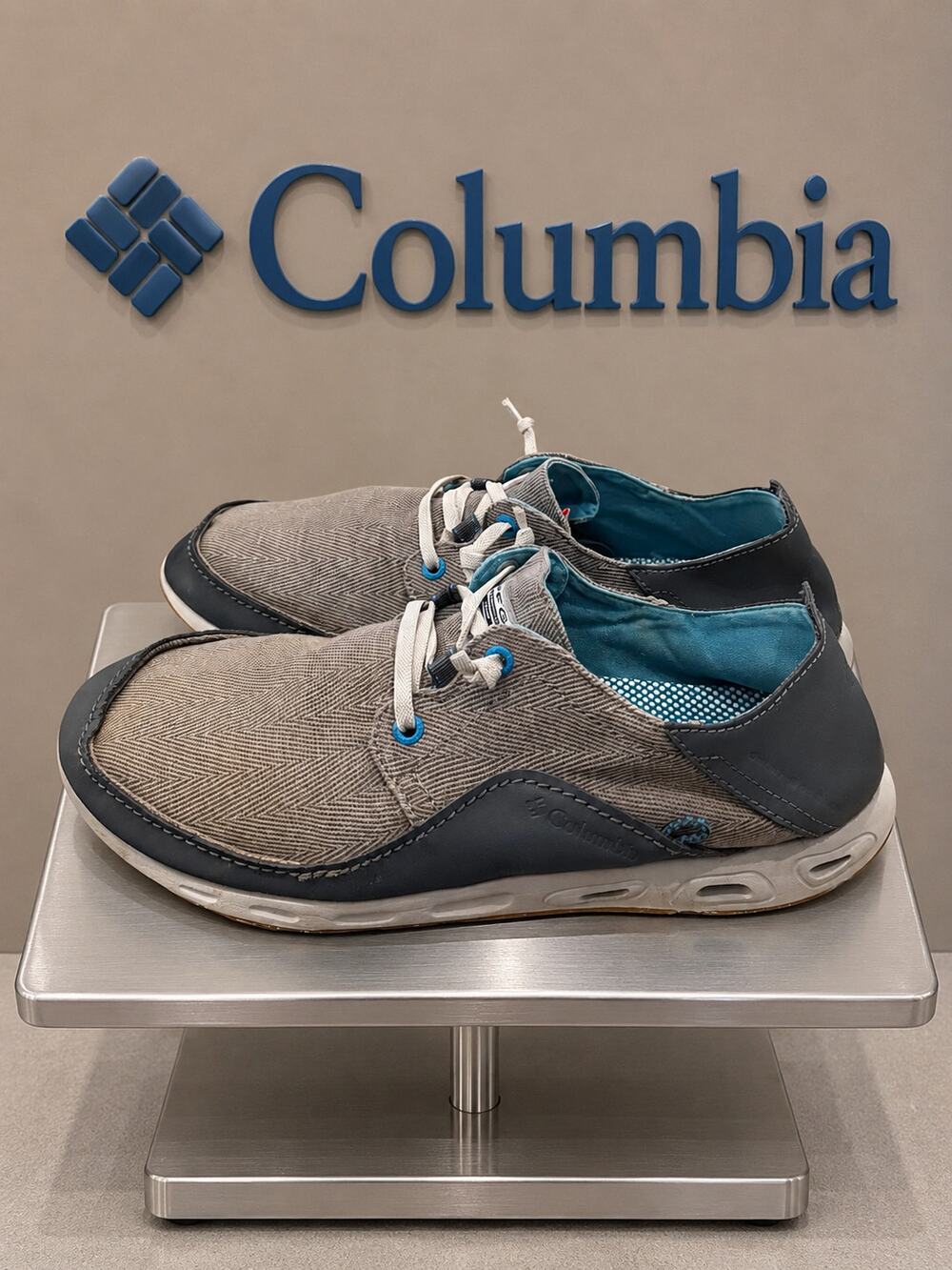 Columbia Bahama Vent PFG Boat Shoes Gray Blue Men’s 12 BM0099-053